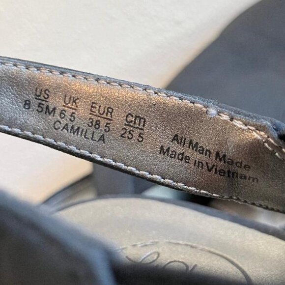 Life Stride Womens Black Camilla Peep Toe Wedge Heel Slingback Sandals Size 8.5M - Picture 7 of 9